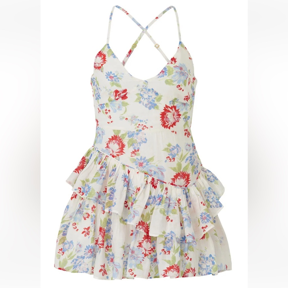 LoveShackFancy Marion Dress in Cherry Skies - Size: 4